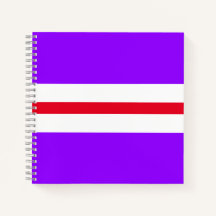 Sporty Fun Bright Lila White Red Racing Streifen