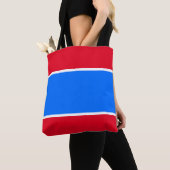 Sporty Fun Bright Nautical Blue Red White Stripes Tasche (Von Nahem)