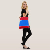 Sporty Fun Bright Nautical Blue Red White Stripes Tasche (Am Model)