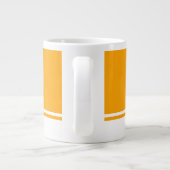 Sporty Fun Bright Orange Rim Racing Streifen Jumbo-Tasse (Rückseite)