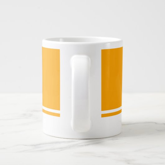 Sporty Fun Bright Orange Rim Racing Streifen Jumbo-Tasse (Rückseite)