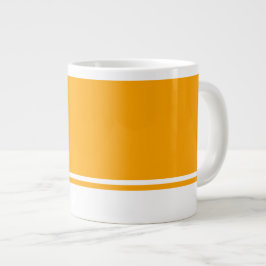 Sporty Fun Bright Orange Rim Racing Streifen Jumbo-Tasse