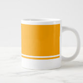 Sporty Fun Bright Orange Rim Racing Streifen Jumbo-Tasse (Rechts)