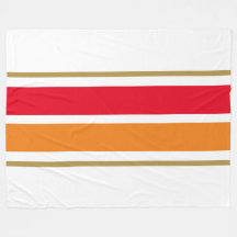 Sporty Fun Bright Red Orange Wide Racing Streifen