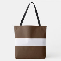 Sporty Fun Chic Wide Kakao Braun Weiße Streifen