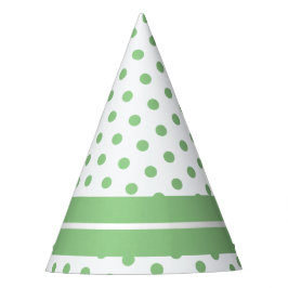 Sporty Fun Hübsch Sage Grüne Punkte Streifen auf W Partyhütchen
