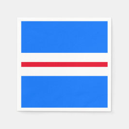 Sporty Fun Moderne, helle, rote, blaue Streifen Serviette