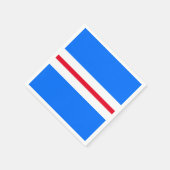 Sporty Fun Moderne, helle, rote, blaue Streifen Serviette (Ecke)