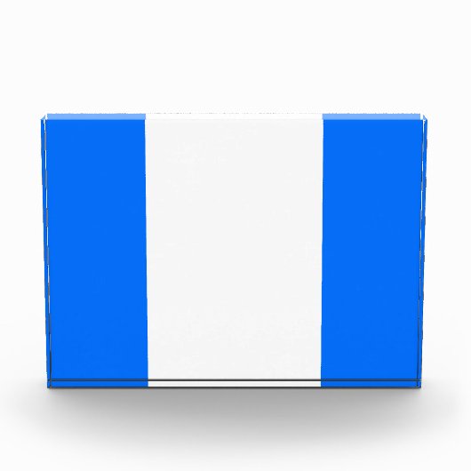 Sporty Fun Weiße, blaue Streifen Fotoblock (Vorderseite)