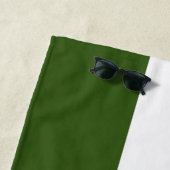 Sporty Fun Wide Bold Forest Green White Stripes Strandtuch (Beispiel)