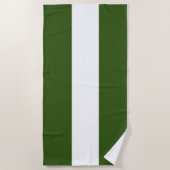 Sporty Fun Wide Bold Forest Green White Stripes Strandtuch (Vorderseite)