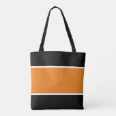 Sporty Fun Wide Bright Orange White Black Stripes Tasche (Rückseite)