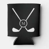 Sporty Golf Clubs Illustration Custom Monogram Dosenkühler (Vorderseite)
