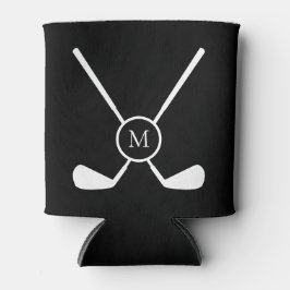 Sporty Golf Clubs Illustration Custom Monogram Dosenkühler