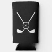 Sporty Golf Clubs Illustration Custom Monogram Selters Dosenkühler (Vorderseite)