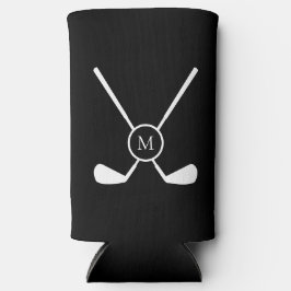 Sporty Golf Clubs Illustration Custom Monogram Selters Dosenkühler