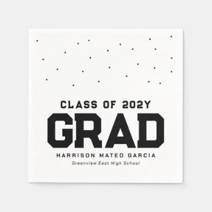 Sporty grad Athlete schwarzer personalisierter Abs Serviette