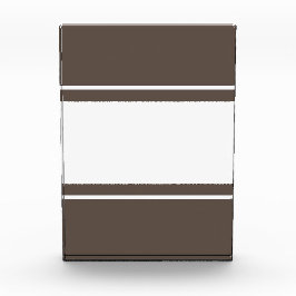 Sporty Horizontal White Soft Brown Racing Stripes Fotoblock