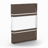 Sporty Horizontal White Soft Brown Racing Stripes Fotoblock (Links)