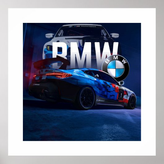 Sporty Illegal Street Racing Car Poster (Vorne)