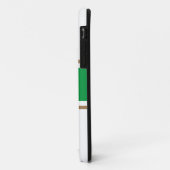 Sporty Kelly Green Brown Racing Streifen auf Weiß Case-Mate iPhone Hülle (Hinten/Links)