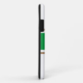 Sporty Kelly Green Brown Racing Streifen auf Weiß Case-Mate iPhone Hülle (Hinten/Rechts)