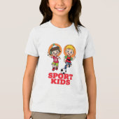 Sporty Kids Fun! Tri-Blend Shirt (Vorderseite)