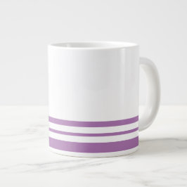 Sporty Lavender Weiße, feine Streifen am Boden Jumbo-Tasse