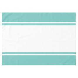 Sporty Light Aqua Aquamarin weiße Streifen Tischdecke