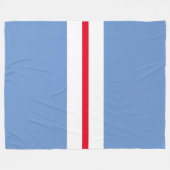 Sporty Light Blue Slim Red White Racing Streifen Fleecedecke (Vorderseite (Horizontal))