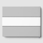 Sporty Light Gray Schwarz Streifen Ihr Text Gästebuch (Rückseite)