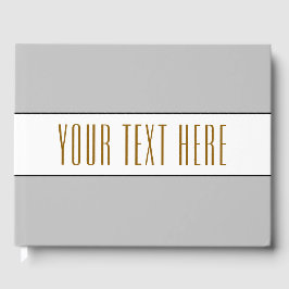 Sporty Light Gray Schwarz Streifen Ihr Text Gästebuch