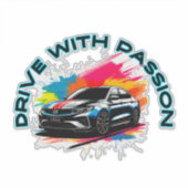 Sporty Luxury Car Aufkleber (Vorderseite)