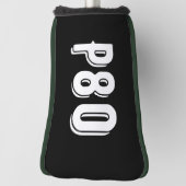Sporty mit Monogramm P80 schwarz Golf Headcover (Rotieren 90)