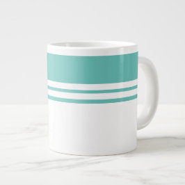 Sporty Modern Light Aquamarin White Twin Racing St Jumbo-Tasse
