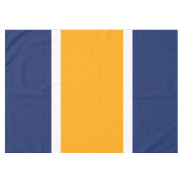 Sporty Navy Golden Yellow White Racing Stripes Tischdecke