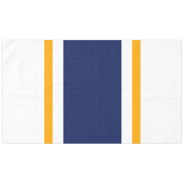 Sporty Navy Yellow Summer Racing Stripeses Tischdecke