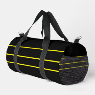Sporty Noir mit gelber Reisetasche für eine Nacht Duffle Bag