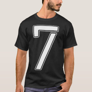 Sporty Nummer 7 Kostüme Geburtstag Varsity Sports  T-Shirt