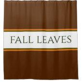 Sporty Orange Brown White Stripes "HERBSTLAUBS" Duschvorhang (Vorderseite)