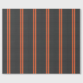 Sporty Orange Streifen auf Carbon Fiber wie Print Geschenkpapier (Flach)