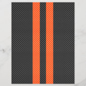 Sporty Orange Streifen auf Carbon Fibre Style Prin Flyer (Vorne)