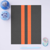 Sporty Orange Streifen auf Carbon Fibre Style Prin Flyer (Einzeln)