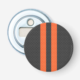 Sporty Orange Streifen Carbon Fibre Style Dekorati Flaschenöffner