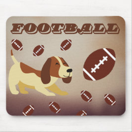 Sporty Pup DOG LIEBE FOOTBALL Spannung Mousepad