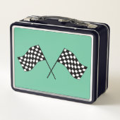 Sporty Race Car Metall Brotdose (Rückseite)