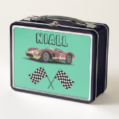 Sporty Race Car Metall Brotdose (Vorderseite)