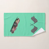 Sporty Race Car Personalisiert Badhandtuch Set (Handtuch)
