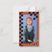 Sporty Race Car Valentine's Classroom Photo Card Mitteilungskarte (Rückseite)