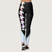 Sporty Rainbow Griechisches Key Hahnentrittmuster Leggings (Rückseite)